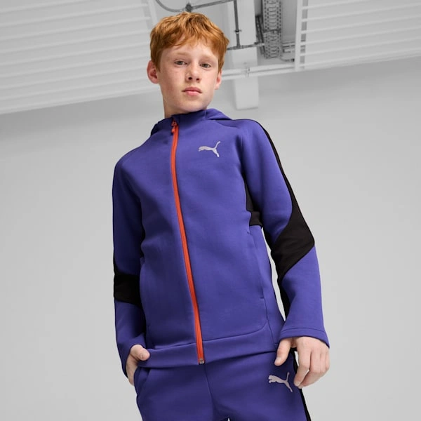 Bluza z kapturem EVOSTRIPE PUMA dla dużych dzieci stylowa i wygodna idealna na co dzień lub trening naprawdę warto ją mieć